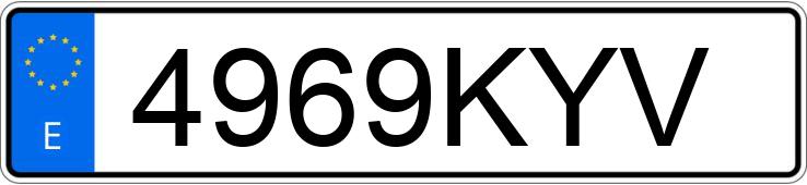 Numer rejestracyjny 4969KYV posiada PORSCHE CAYENNE