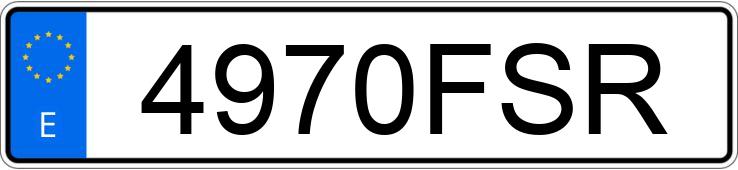 Die Registrierungsnummer 4970FSR hat AUDI A3