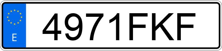 Registreringsnummeret 4971FKF har VOLKSWAGEN GOLF