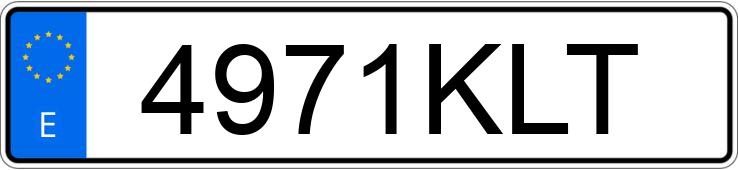 Numer rejestracyjny 4971KLT posiada AUDI Q3