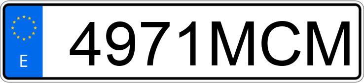 Numer rejestracyjny 4971MCM posiada FIAT 500