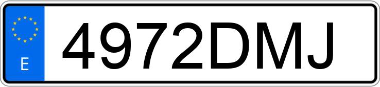 Numer rejestracyjny 4972DMJ posiada SEAT IBIZA