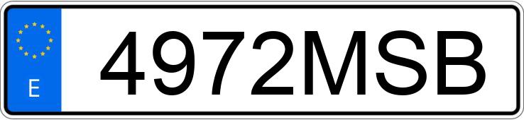 Numer rejestracyjny 4972MSB posiada BMW SERIE 3