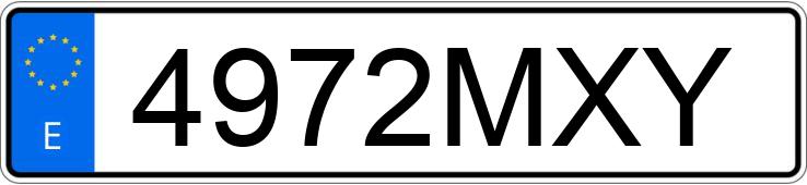 Numer rejestracyjny 4972MXY posiada VOLKSWAGEN GOLF Numer rejestracyjny 4972MXY posiada VOLKSWAGEN GOLF