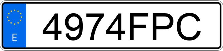 Numer rejestracyjny 4974FPC posiada TOYOTA AVENSIS