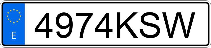 Numer rejestracyjny 4974KSW posiada MERCEDES G (463)