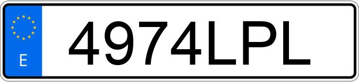 Numer rejestracyjny 4974LPL posiada PEUGEOT PARTNER Numer rejestracyjny 4974LPL posiada PEUGEOT PARTNER