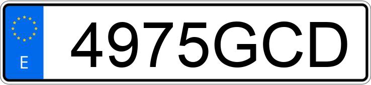 Registreringsnummeret 4975GCD har FIAT 500 Registreringsnummeret 4975GCD har FIAT 500