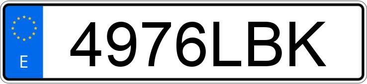 Numer rejestracyjny 4976LBK posiada AUDI A1 SPORTBACK