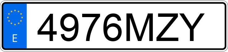 Numer rejestracyjny 4976MZY posiada MG MG4