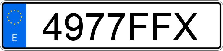 Numer rejestracyjny 4977FFX posiada PEUGEOT 307