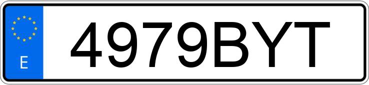 Numer rejestracyjny 4979BYT posiada RENAULT KANGOO