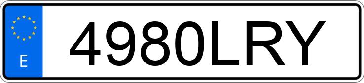 Numer rejestracyjny 4980LRY posiada MERCEDES E (213)