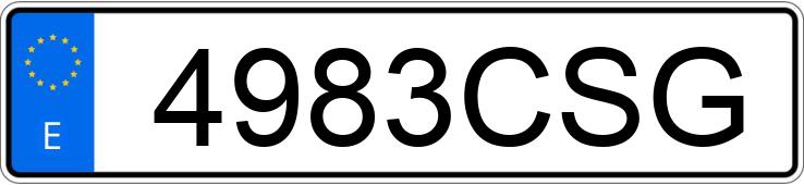 Numer rejestracyjny 4983CSG posiada SKODA OCTAVIA