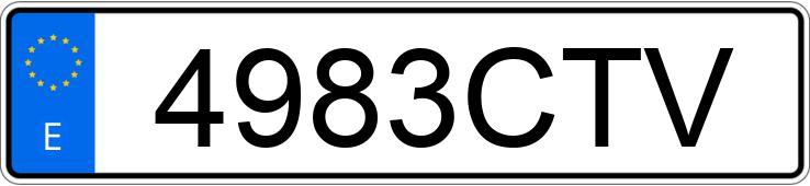 Numer rejestracyjny 4983CTV posiada BMW SERIE 3