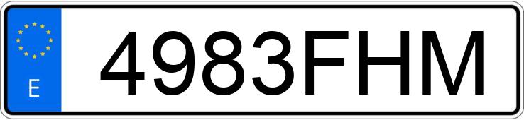 Numer rejestracyjny 4983FHM posiada SEAT IBIZA