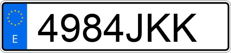 Numer rejestracyjny 4984JKK posiada BMW SERIE 7