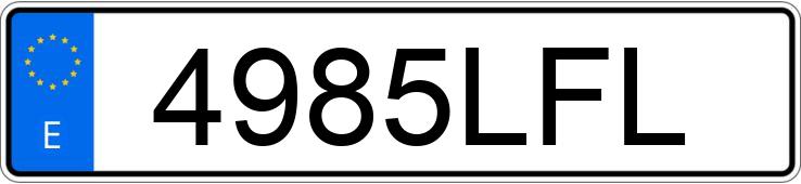 Numer rejestracyjny 4985LFL posiada SUBARU XV