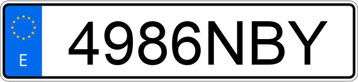 Numer rejestracyjny 4986NBY posiada VOLKSWAGEN GOLF