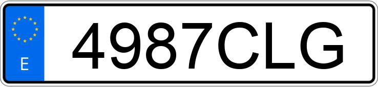 Numer rejestracyjny 4987CLG posiada RENAULT LAGUNA