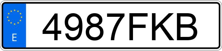 Numer rejestracyjny 4987FKB posiada BMW SERIE 3