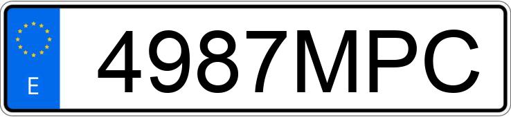 Numer rejestracyjny 4987MPC posiada AUDI A3 SPORTBACK