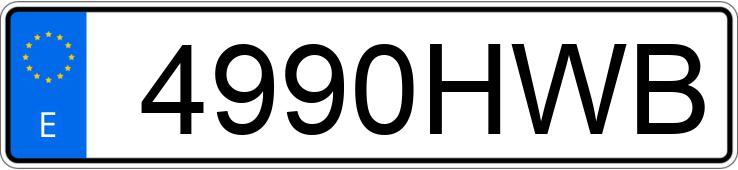 Numer rejestracyjny 4990HWB posiada LAND ROVER RANGE ROVER EVOQUE