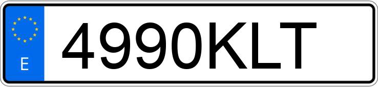 Numer rejestracyjny 4990KLT posiada RENAULT CLIO