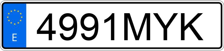 Numer rejestracyjny 4991MYK posiada PORSCHE 911