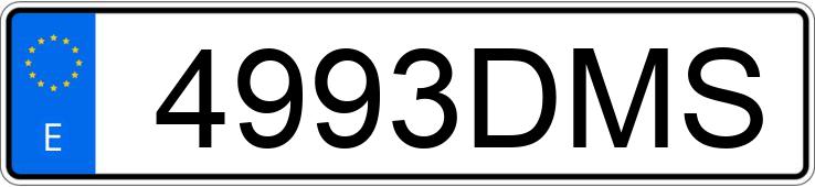 Numer rejestracyjny 4993DMS posiada OPEL ZAFIRA