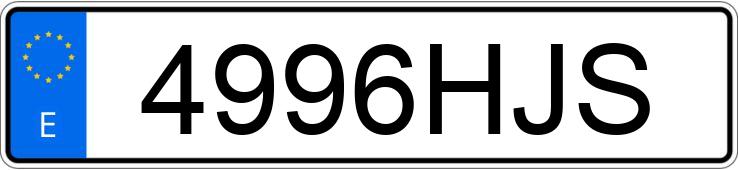 Numer rejestracyjny 4996HJS posiada SEAT IBIZA