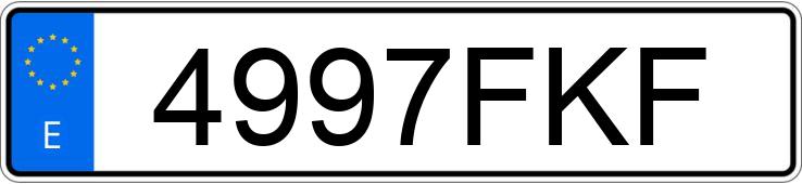 Numer rejestracyjny 4997FKF posiada OPEL VECTRA