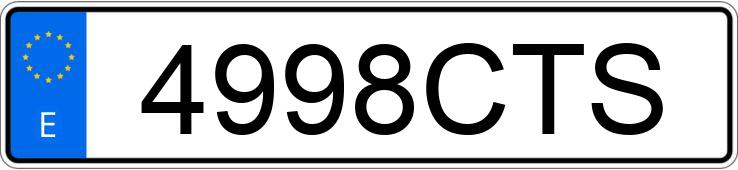 Numer rejestracyjny 4998CTS posiada VOLKSWAGEN GOLF Numer rejestracyjny 4998CTS posiada VOLKSWAGEN GOLF