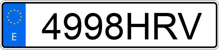 Numer rejestracyjny 4998HRV posiada NISSAN PRIMASTAR