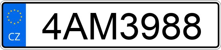 Numer rejestracyjny 4AM3988 posiada VOLKSWAGEN Golf