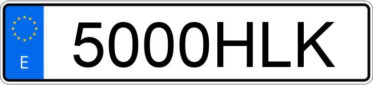 Numer rejestracyjny 5000HLK posiada FIAT PUNTO