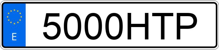 Numer rejestracyjny 5000HTP posiada TOYOTA AURIS