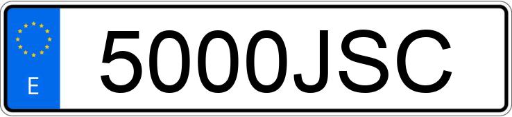 Numer rejestracyjny 5000JSC posiada KTM EXC 300