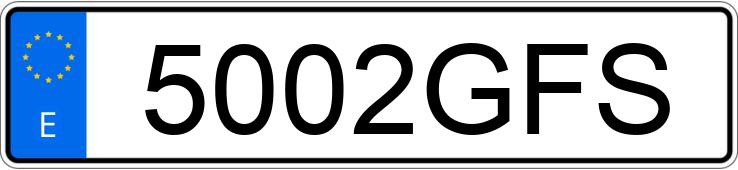 The registration number 5002GFS has OPEL ASTRA GTC