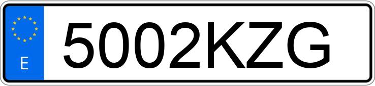 Numer rejestracyjny 5002KZG posiada SKODA KAROQ