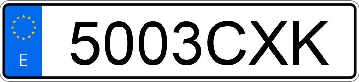 Numer rejestracyjny 5003CXK posiada FIAT PANDA