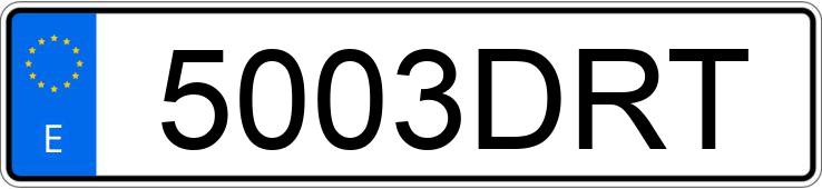 Numer rejestracyjny 5003DRT posiada BMW SERIE 3