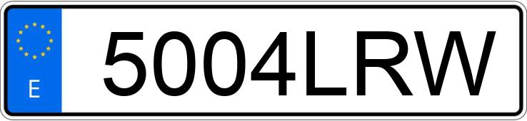 Il numero di registrazione 5004LRW ha MAZDA MAZDA3