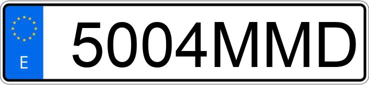 Numer rejestracyjny 5004MMD posiada TESLA MODEL 3