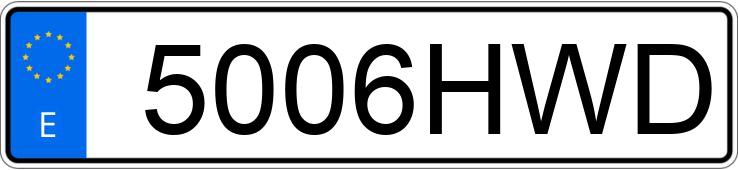 Numer rejestracyjny 5006HWD posiada VOLKSWAGEN TIGUAN