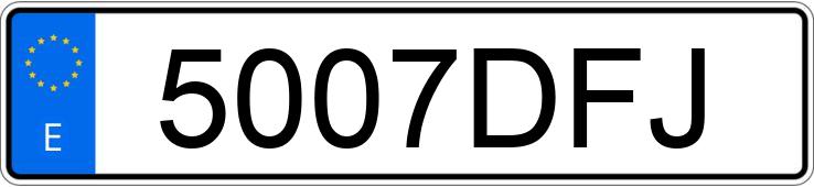 Numer rejestracyjny 5007DFJ posiada CITROEN C4