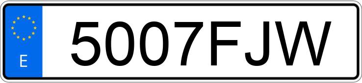 Numer rejestracyjny 5007FJW posiada BMW SERIE 5