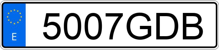 Numer rejestracyjny 5007GDB posiada PEUGEOT EXPERT