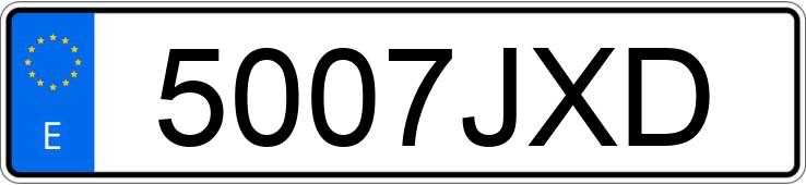 Numer rejestracyjny 5007JXD posiada SEAT IBIZA