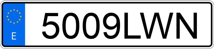 Vejpirat i et køretøj med registreringsnumre 5009LWN